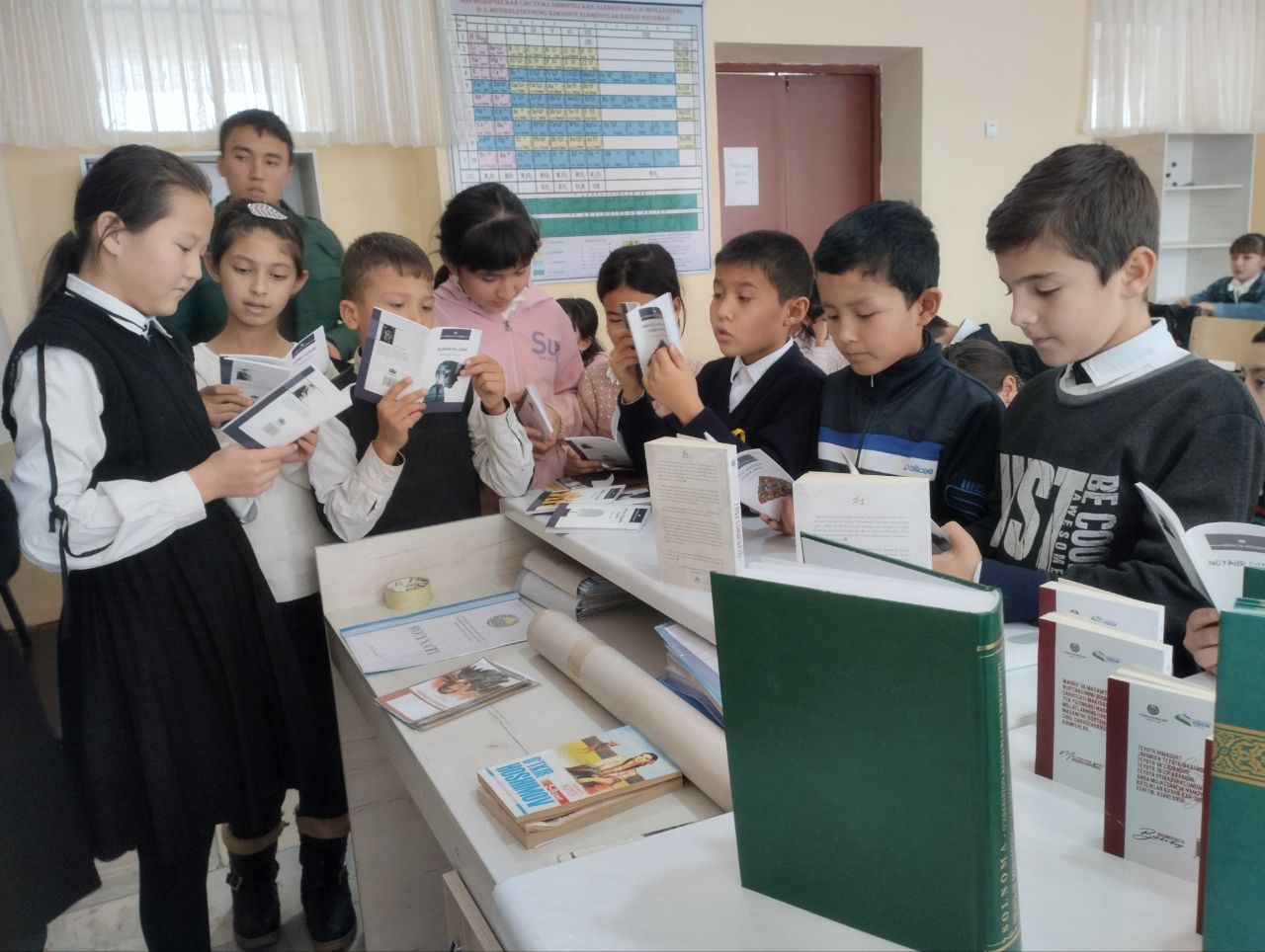 "Ulug' xalq qudrati jo'sh urgan zamon" mavzusida adabiyotlar ko'rgazmasi tashkil qilindi.