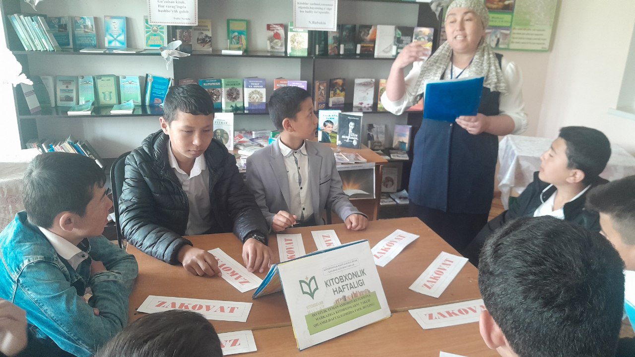 Faol kitobxon o‘quvchilar ishtirokida Zakovat intellektual o'yini tashkil etildi.