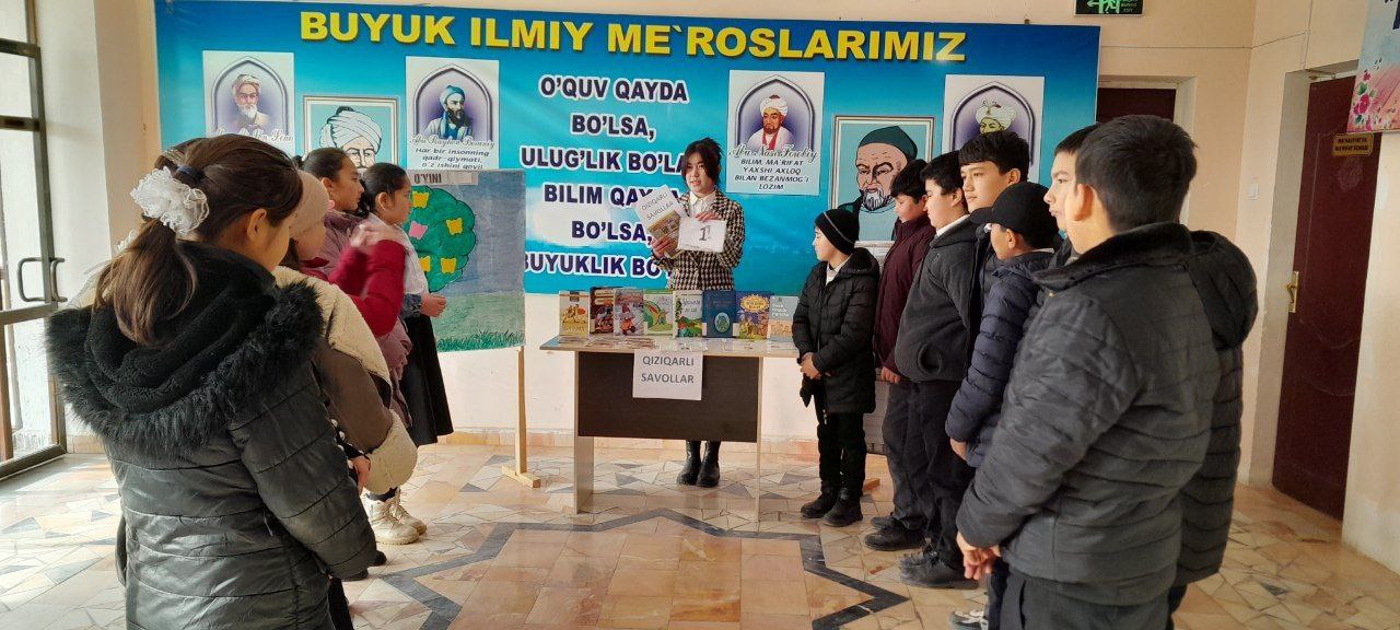 "Oʻqiymiz va Oʻynaymiz" nomli  qiziqarli viktorina intellektual oʻyini tashkil etildi.