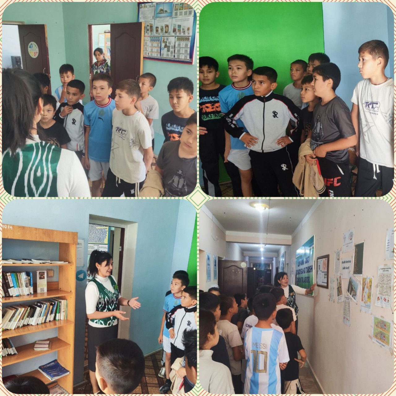 Ixtisoslashtirilgan maktabning 6-sinf o'quvchilari ishtirokida kutubxona bo'ylab sayohat tashkil etildi.