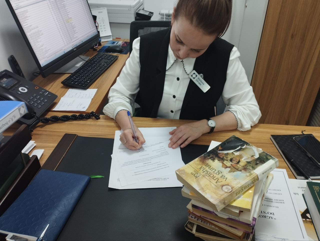 Koʻchma kutubxona loyihasi doirasida Agro bank tashkilotdagi kitoblar almashtirildi