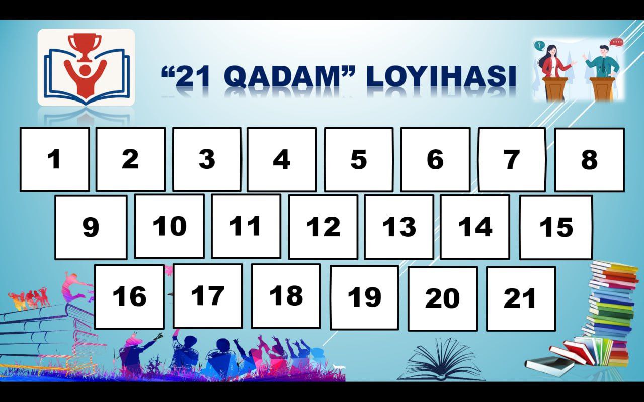 "21 qadam" loyihasining 1-bosqichi oʻtkazildi.