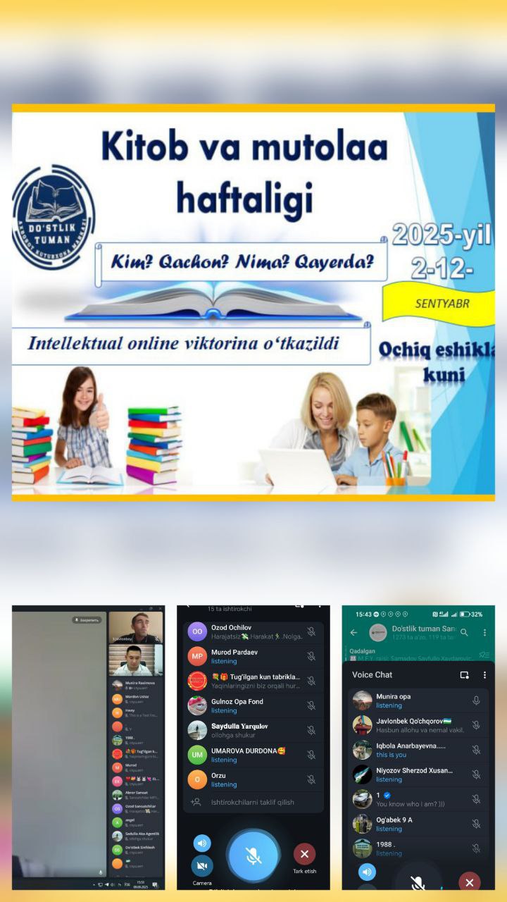 Kim❓Qachon❓Nima❓Qayerda❓ nomli intellektual online viktorina o`tkazildi.