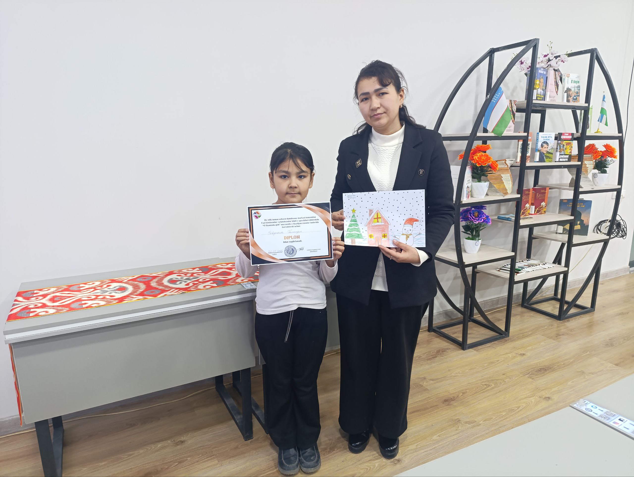 "O'lkamizda qish" mavzusida rasmlar tanlovi tashkil qilindi.