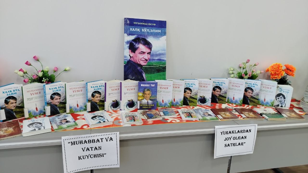 “Yuraklardan joy olgan satrlar” deb nomlangan kitoblar ko‘rgazmasi tashkil etildi.
