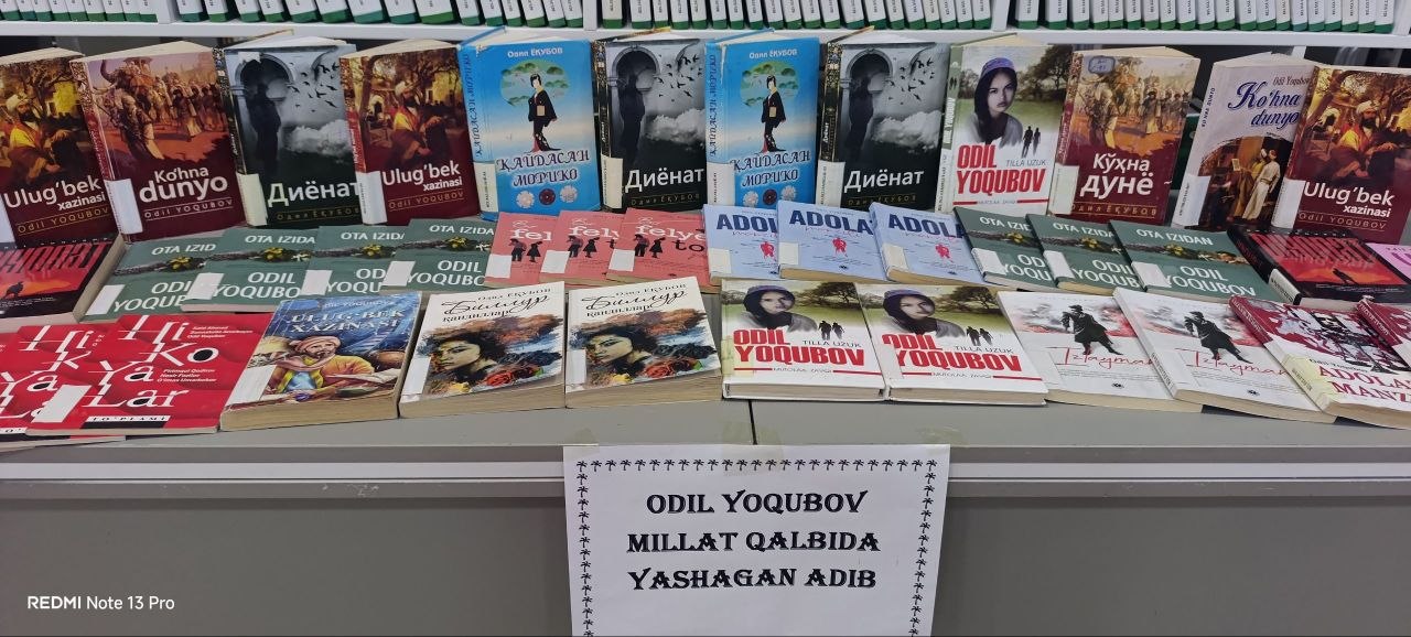 "Odil Yoqubov — millat qalbida yashagan adib" nomli kitoblar koʼrgazmasi tashkil etildi.